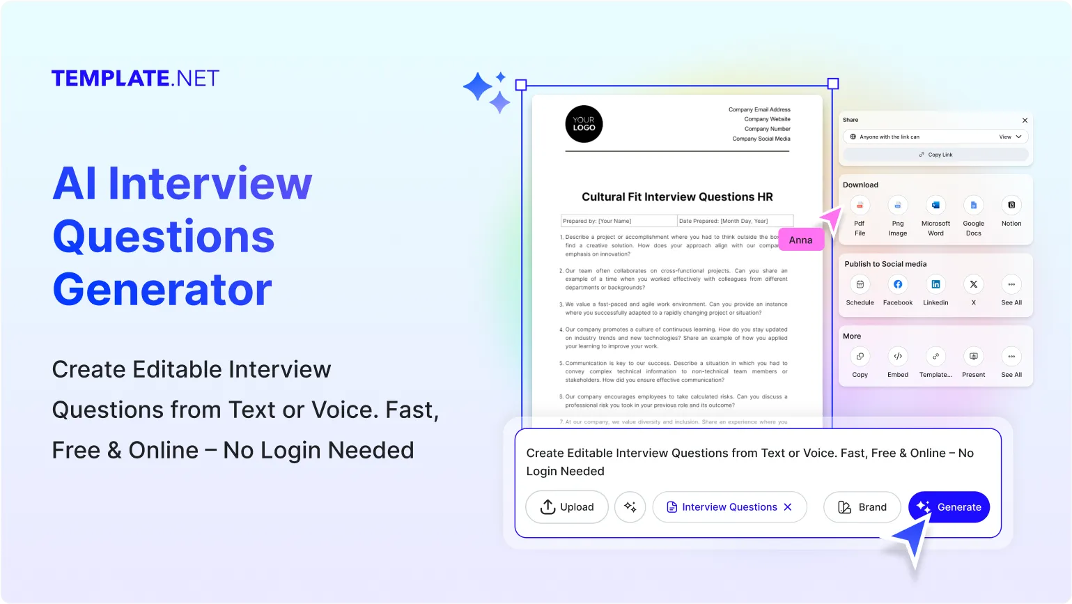 Free AI Interview Questions Generator, Free AI Question Maker Online
