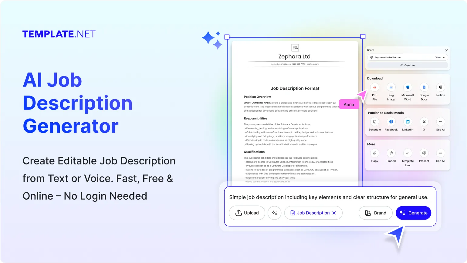 Free AI Job Description Generator, Free Job Description Maker Online