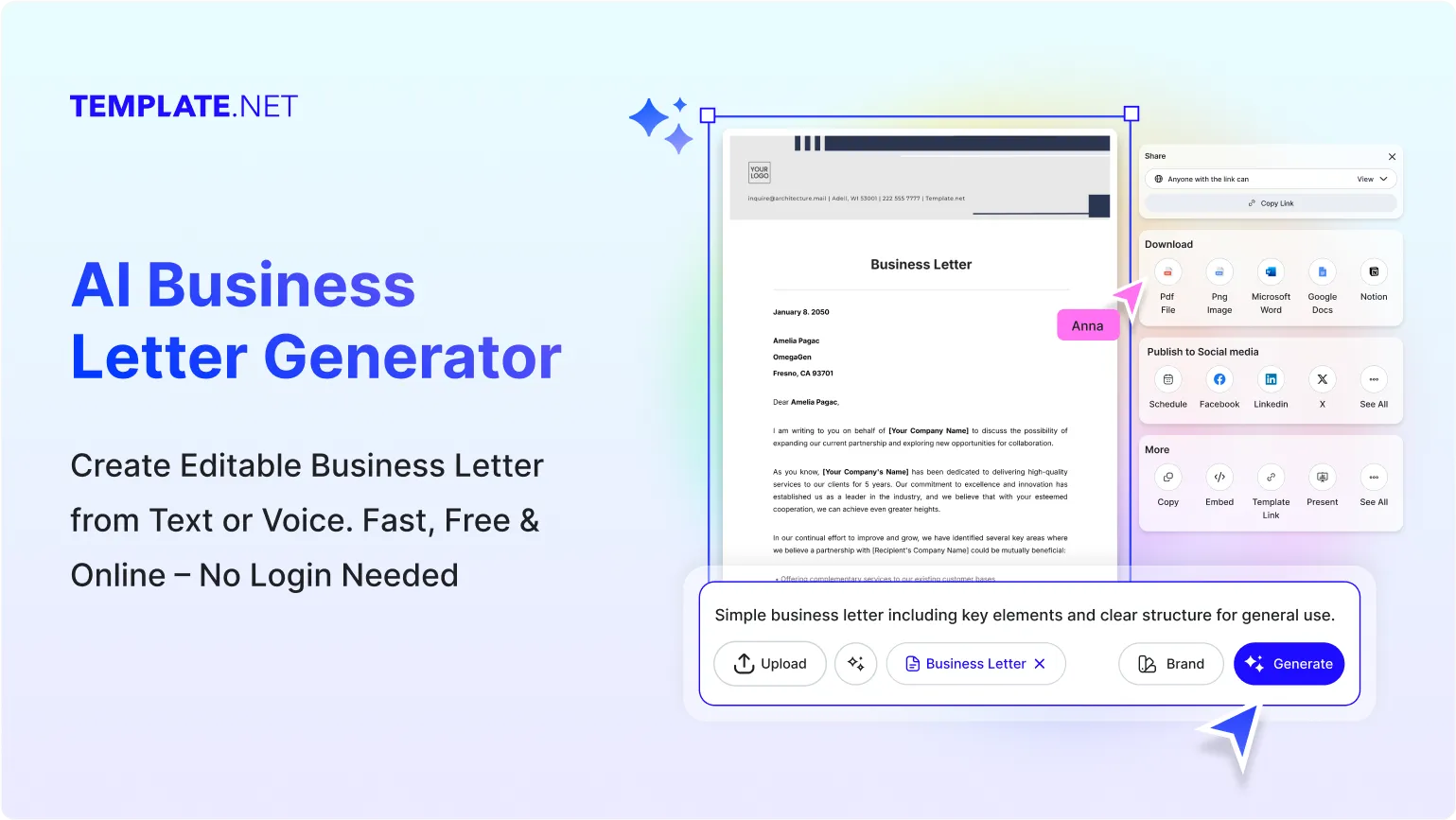 Free AI Business Letter Generator, Free Business Letter Maker Online