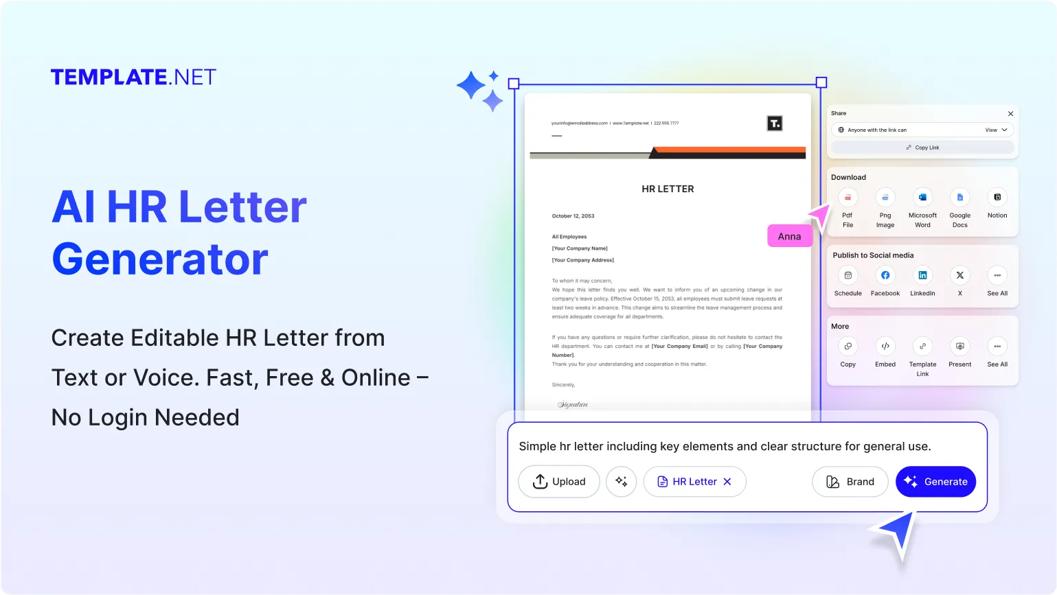 Free AI HR Letter Generator, Free HR Letter Maker Online