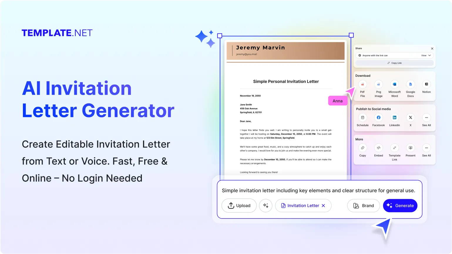Free AI Invitation Letter Generator, Free Invitation Maker Online