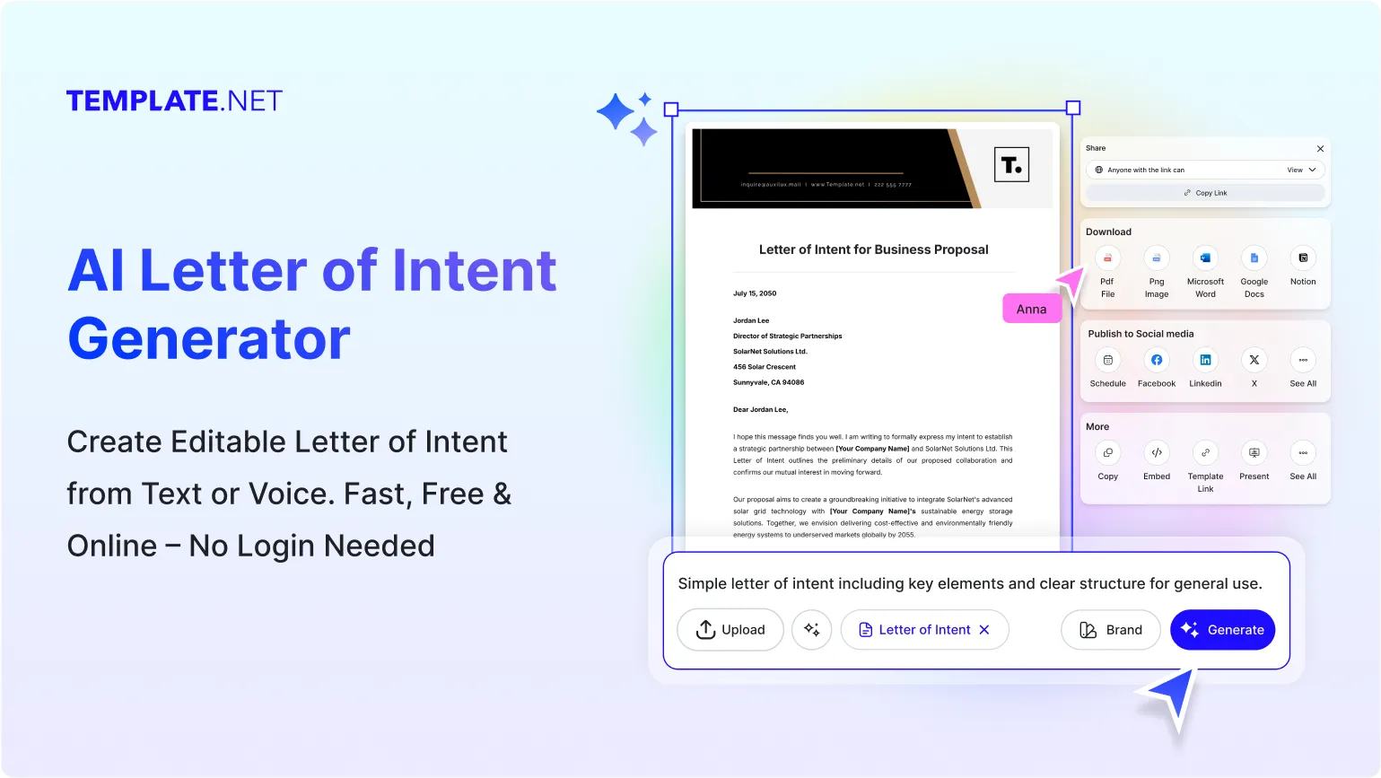 Free AI Letter of Intent Generator, Free Letter of Intent Maker Online