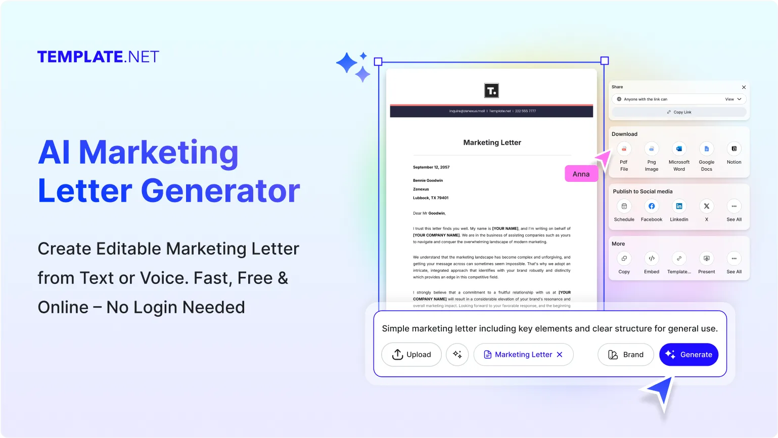 Free AI Marketing Letter Generator, Free Marketing Letter Maker Online