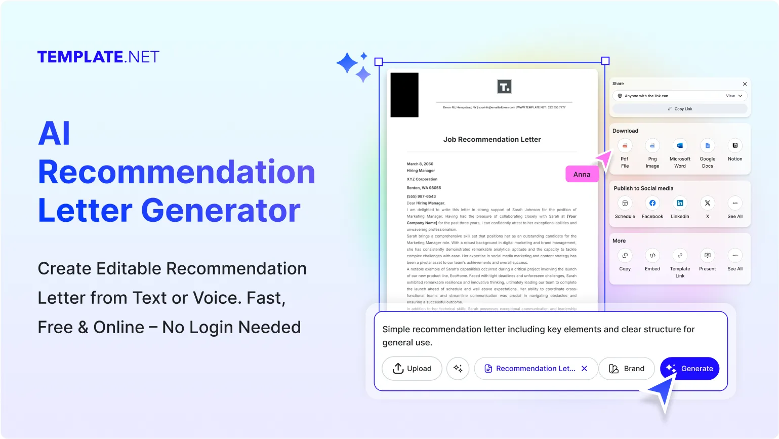 Free AI Recommendation Letter Generator, Free Recommendation Letter Maker Online