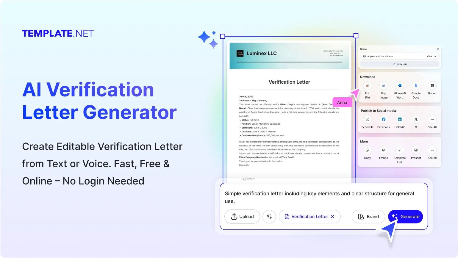 Free AI Verification Letter Generator, Free Verification Letter Maker Online