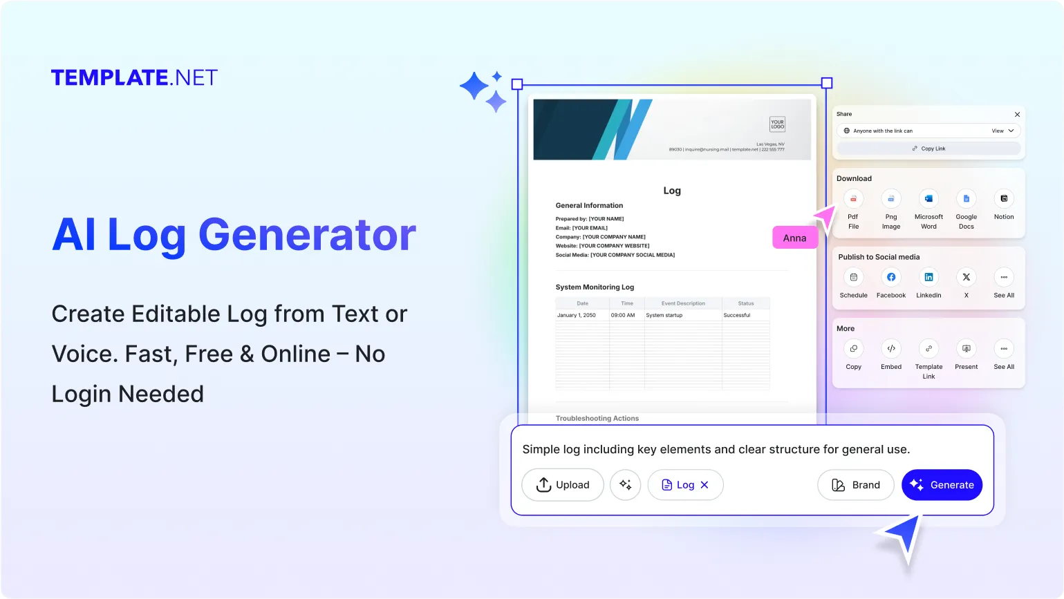 Free AI Log Generator, Free Log Maker Online