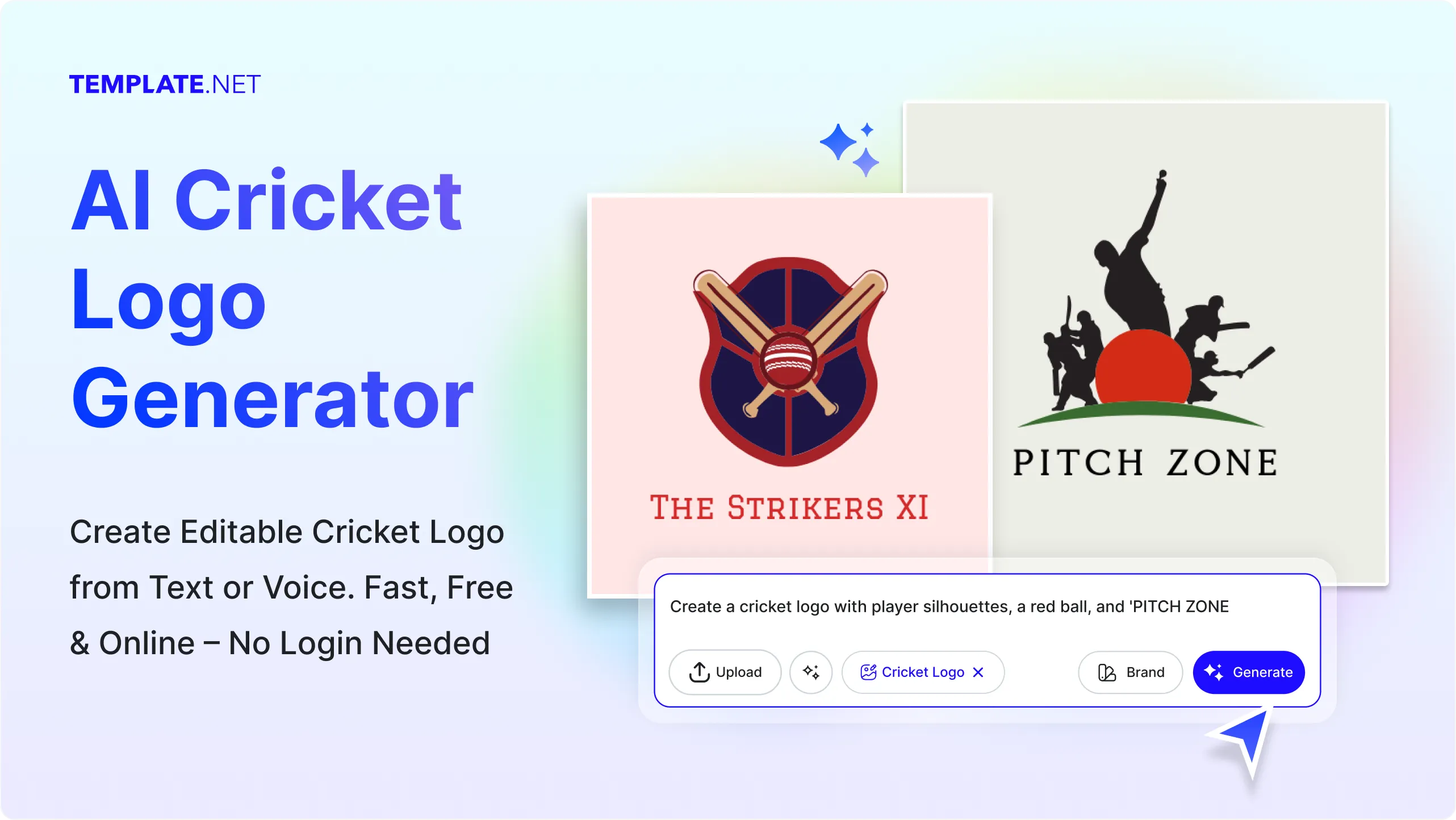 Free AI Cricket Logo Generator, Free Cricket Logo Maker Online