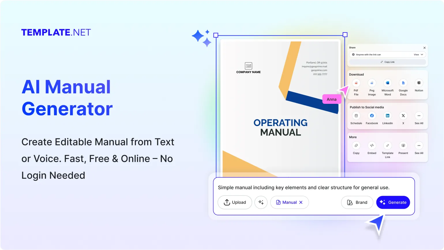 Free AI Manual Generator, Free AI Manual Creator Online