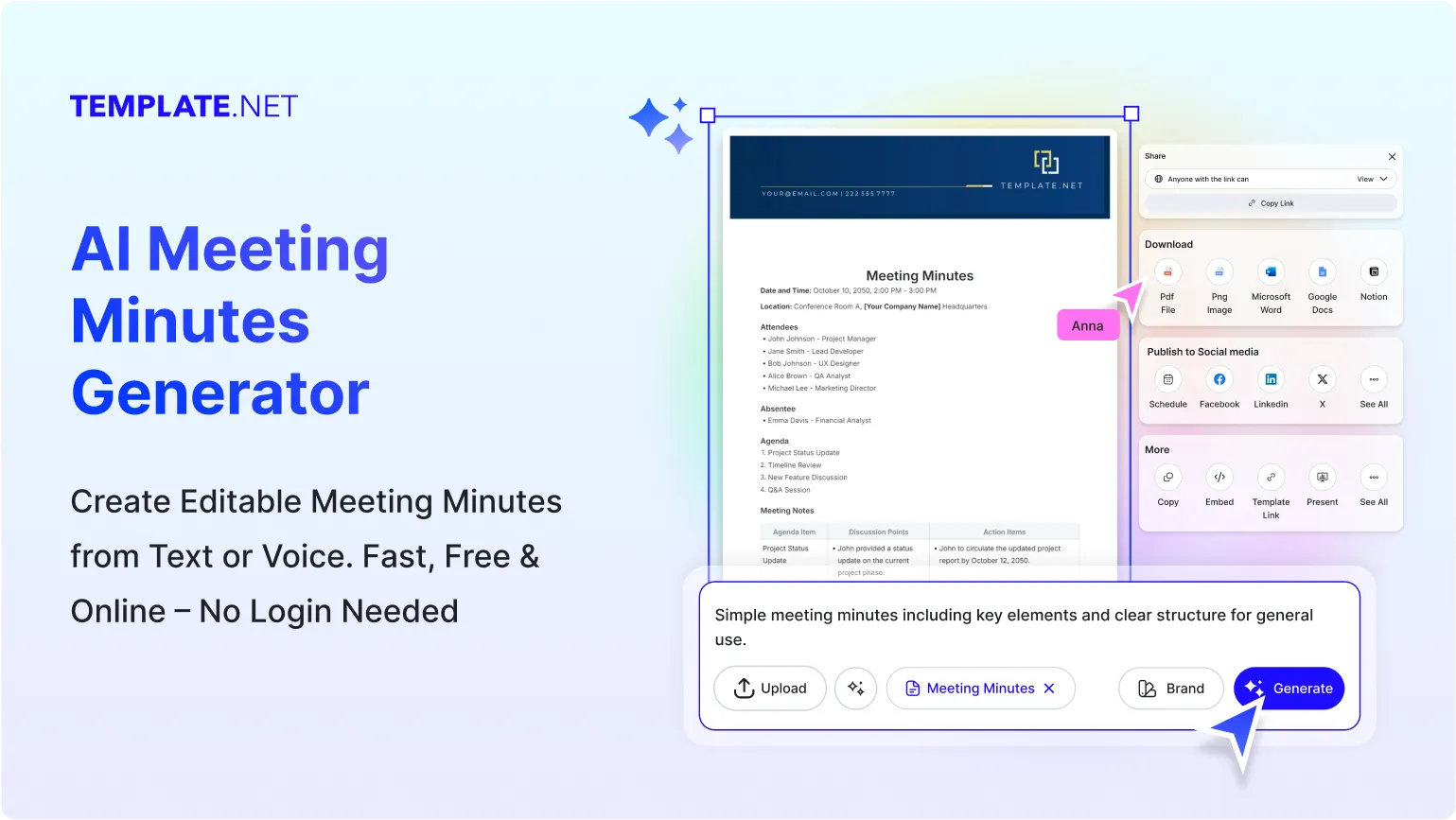 Free AI Meeting Minutes Generator, Free Minutes Minutes Maker Online