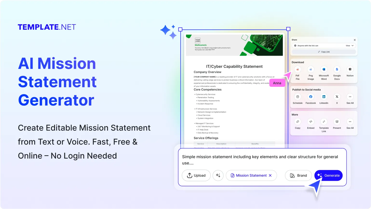 Free AI Mission Statement Generator, Free Mission Statement Maker Online