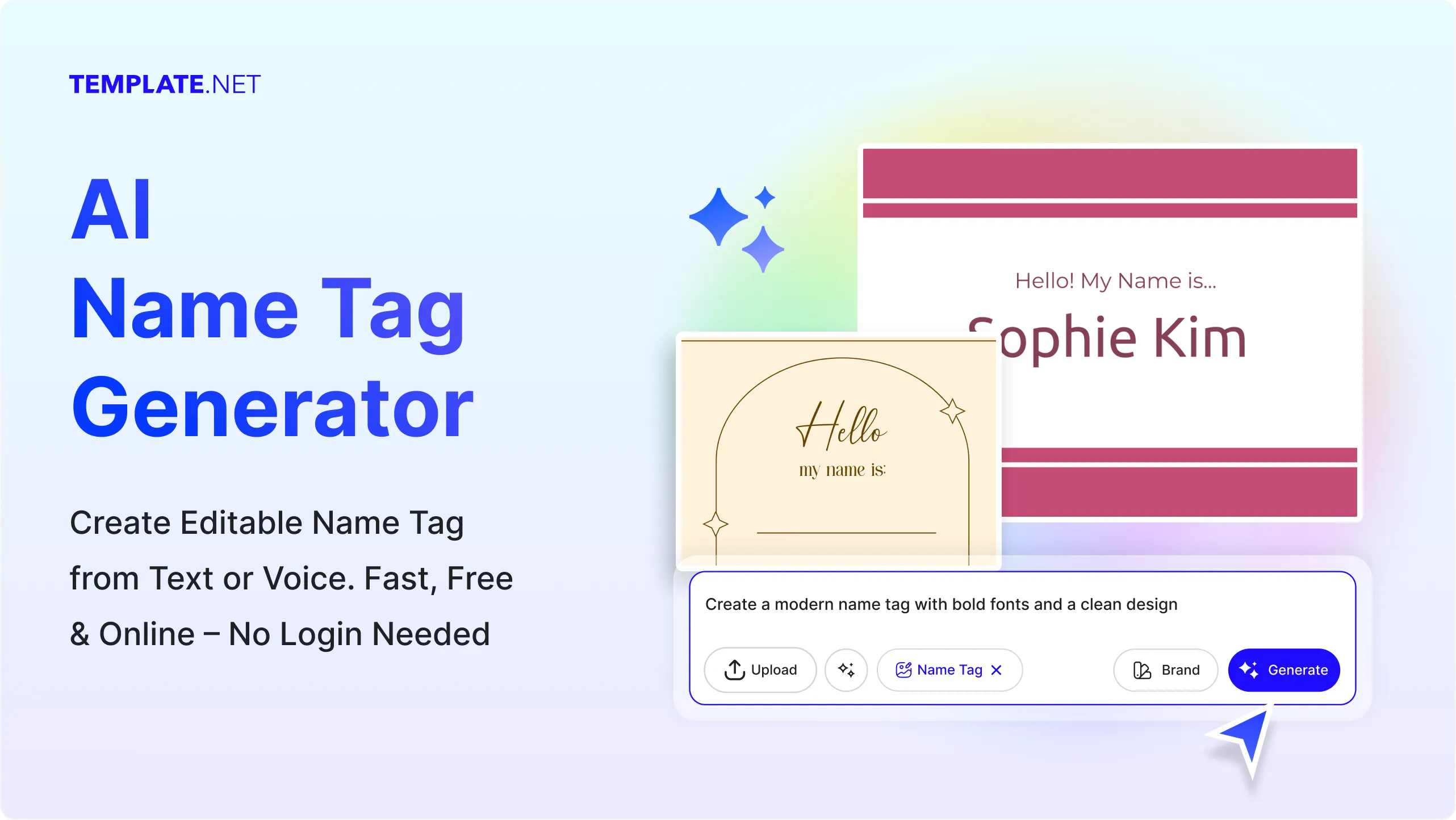 Free AI Name Tag Generator, Free Name Tag Maker Online