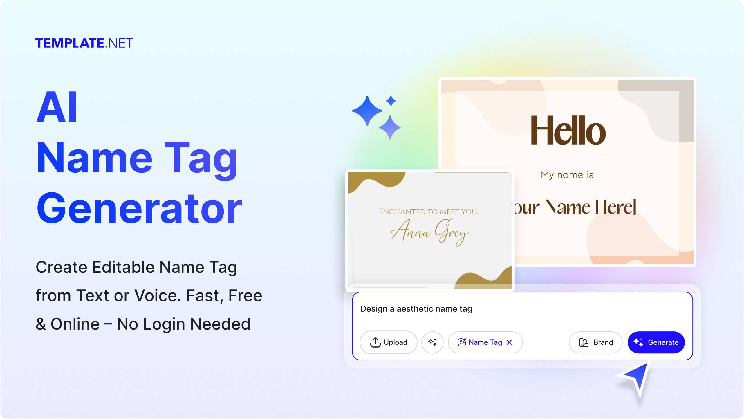 Free AI Name Tag Generator, Free Name Tag Maker Online