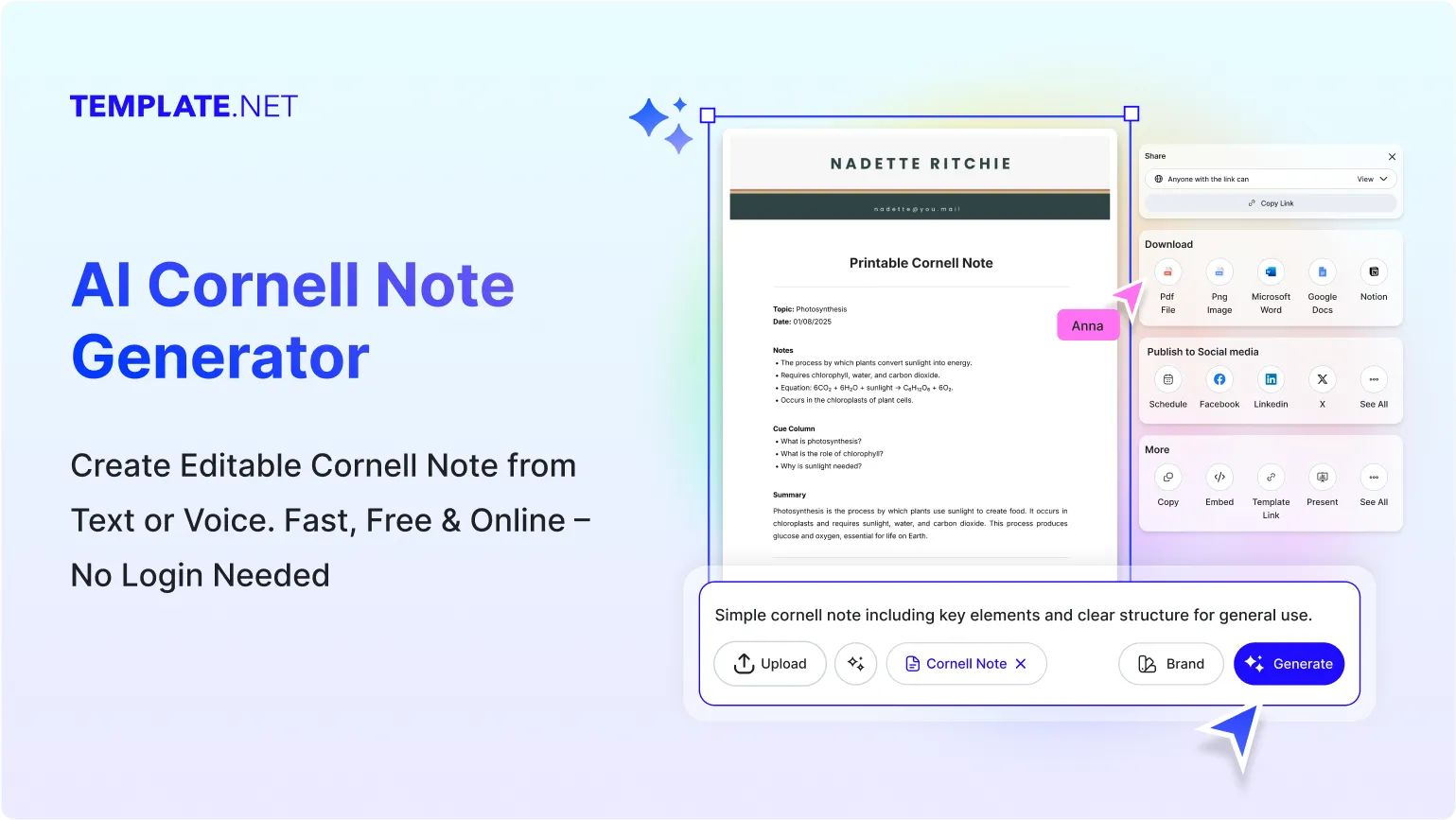 Free AI Cornell Note Generator, Free AI Cornell Note Maker Online