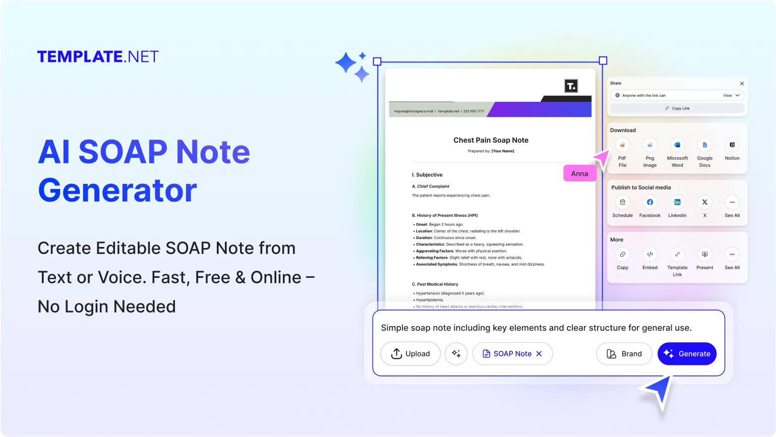 Free AI SOAP Note Generator, Free SOAP Note Maker Online