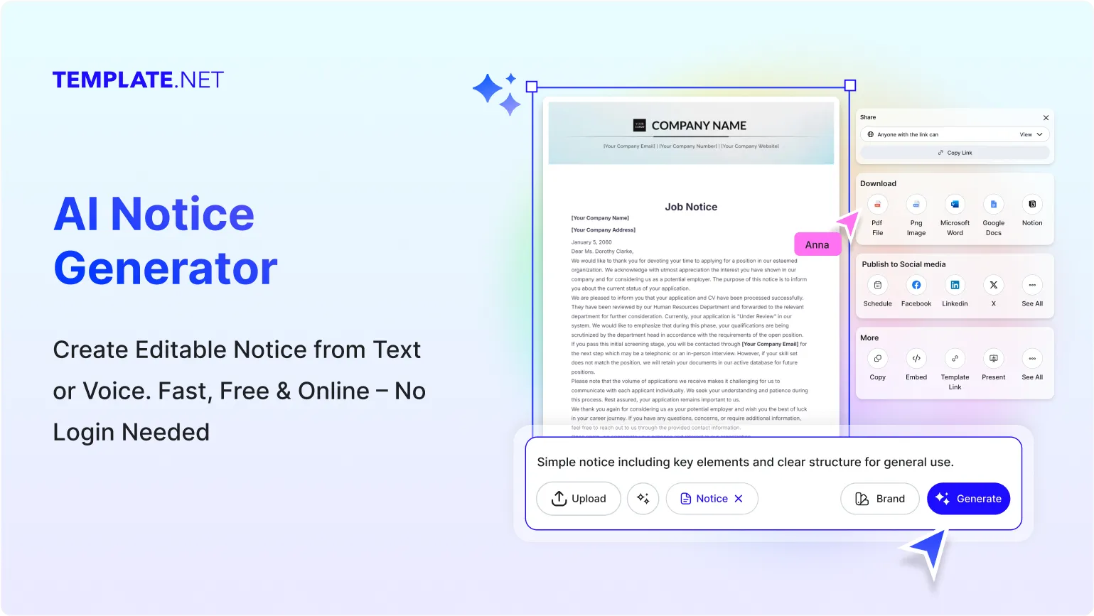 Free AI Notice Generator, Free AI Notice Maker Online