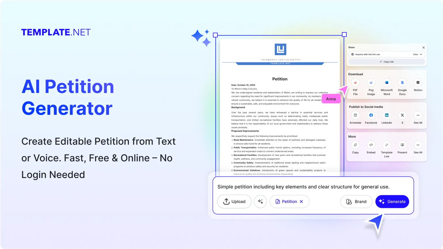 Free AI Petition Generator, Free Petition Maker Online