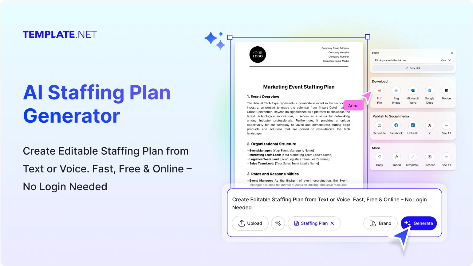 Free AI Staffing Plan Generator, Free Staffing Plan Maker Online