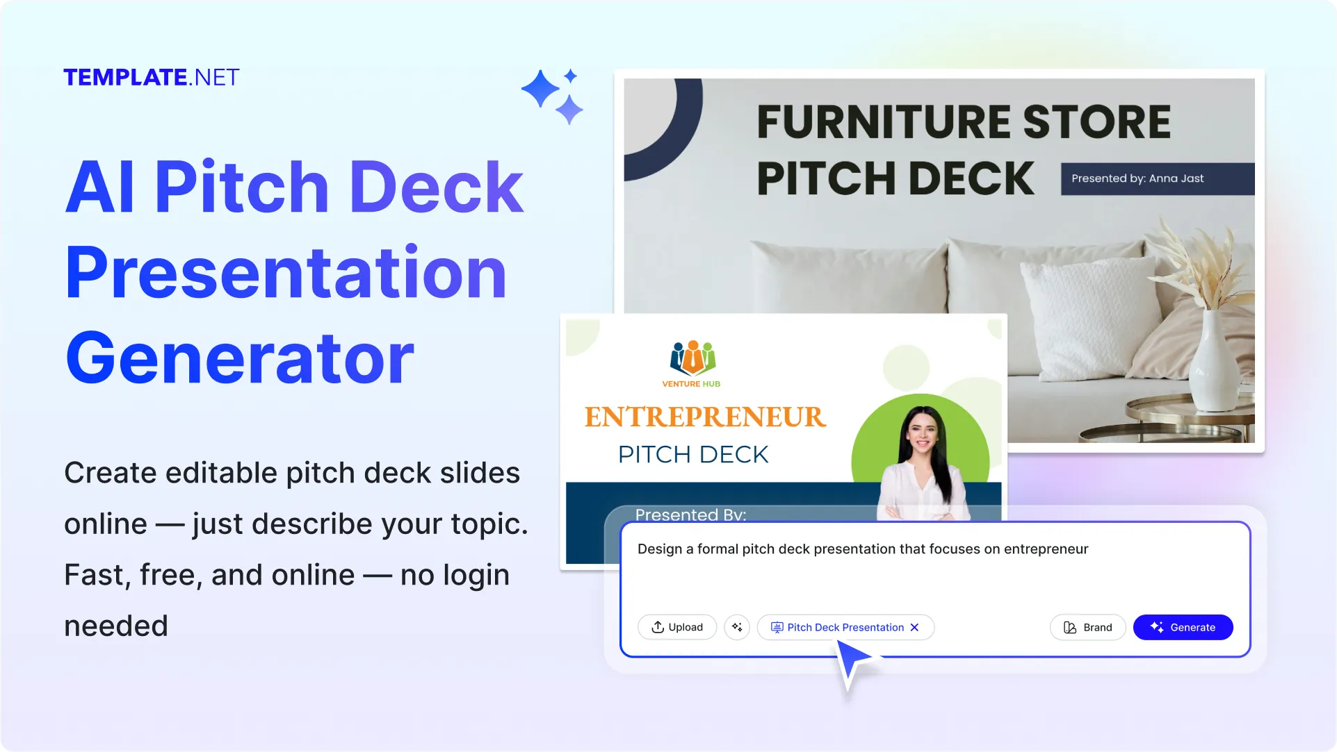 Free AI Pitch Deck Presentation Generator, Free Pitch Deck Presentation Maker Online