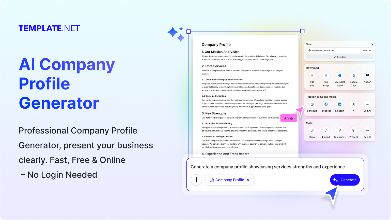 Free AI Company Profile Generator Online, AI Company Profile Maker [ No Signup ]