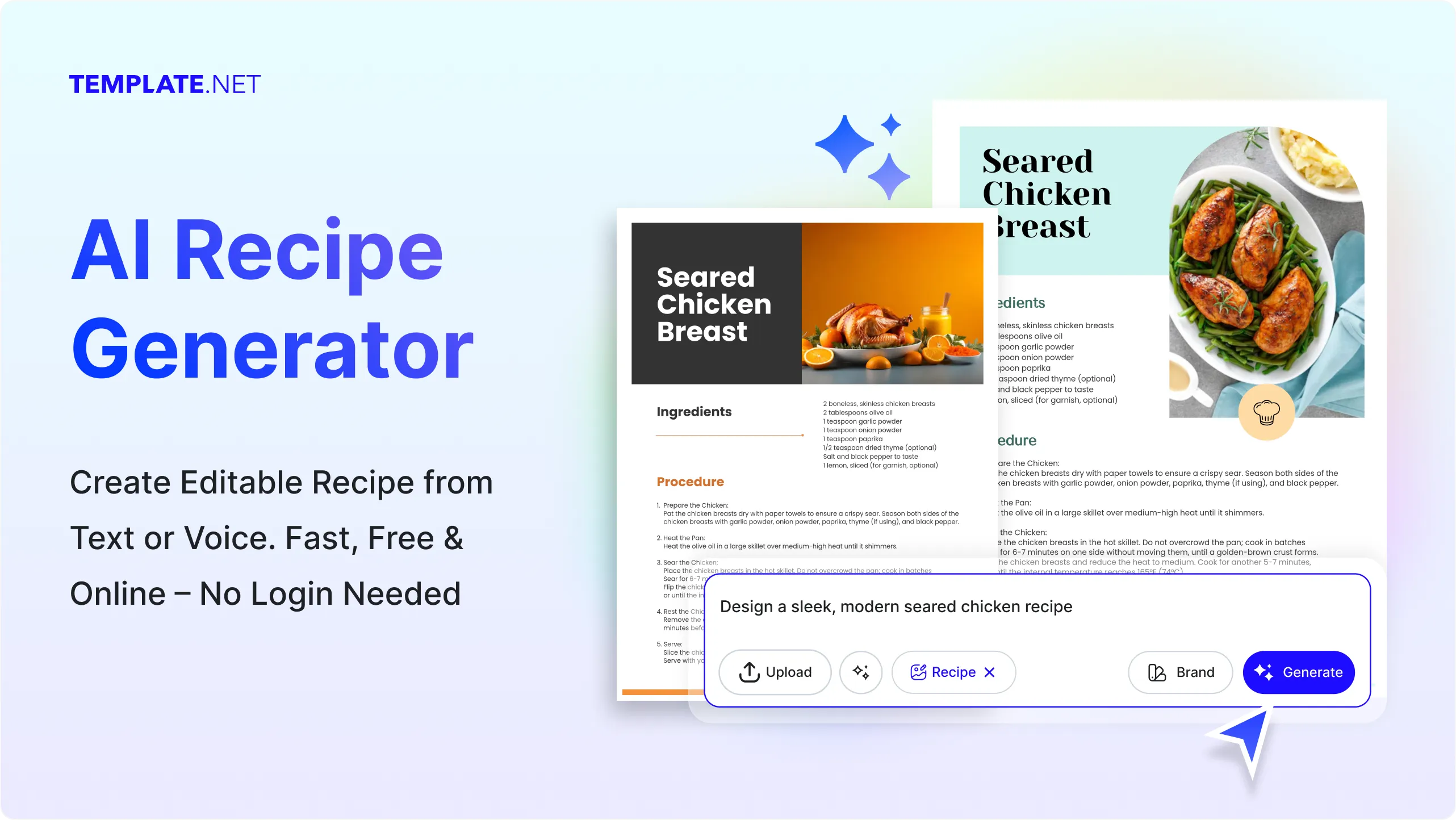 Free AI Recipe Generator, Free Recipe Maker Online
