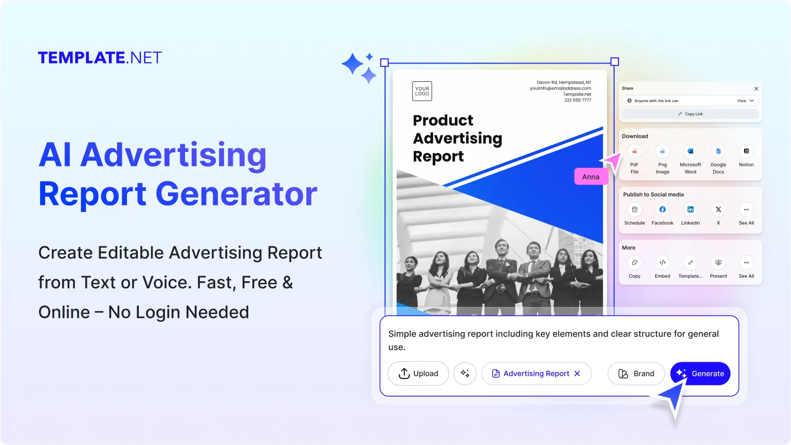 Free AI Advertising Report Generator, Free Advertising Report Maker Online