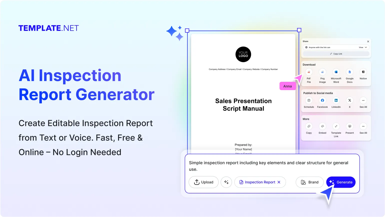 Free AI Inspection Report Generator, Free Report Maker Online
