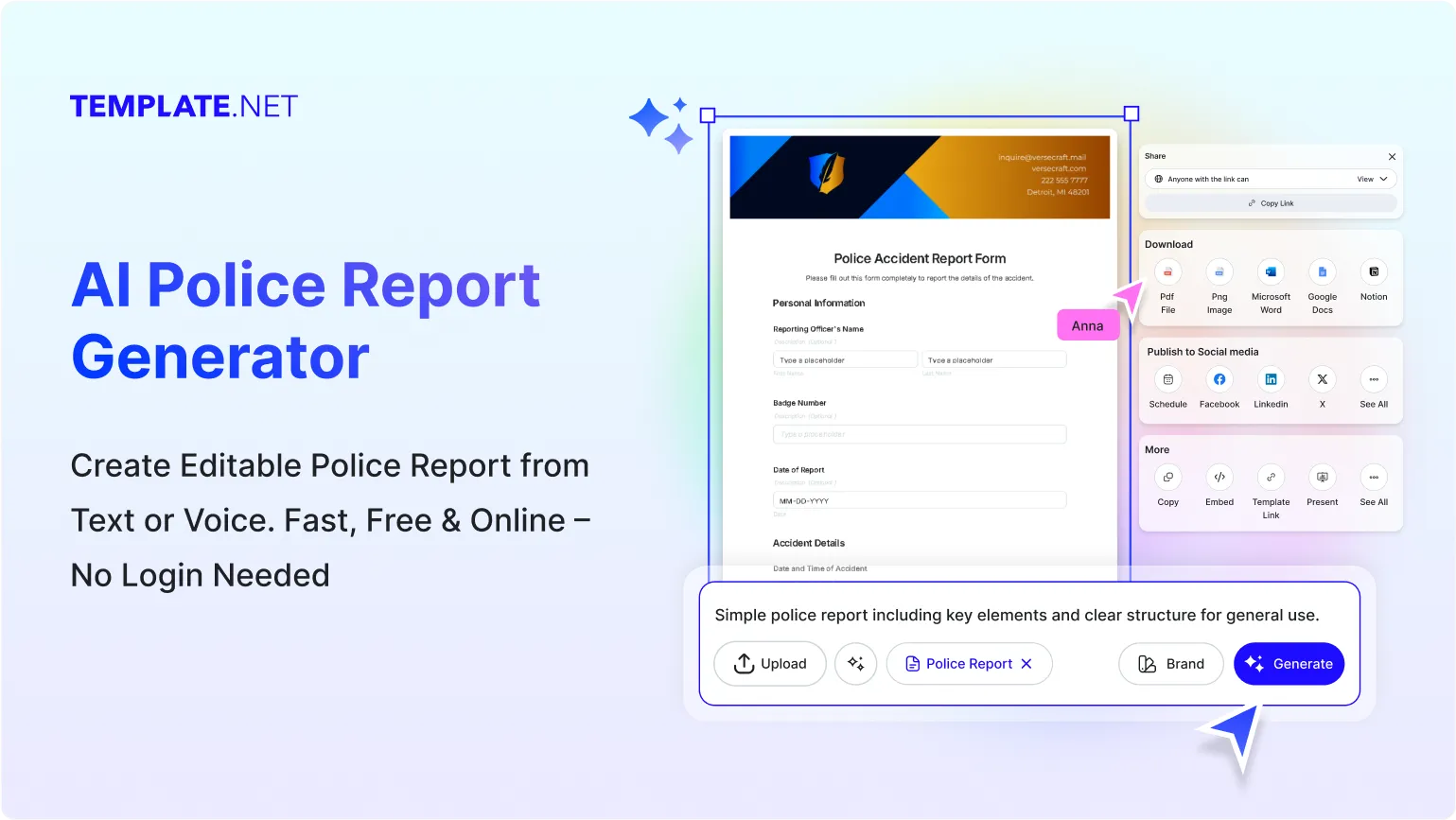 Free AI Police Report Generator, Free Police Report Maker Online