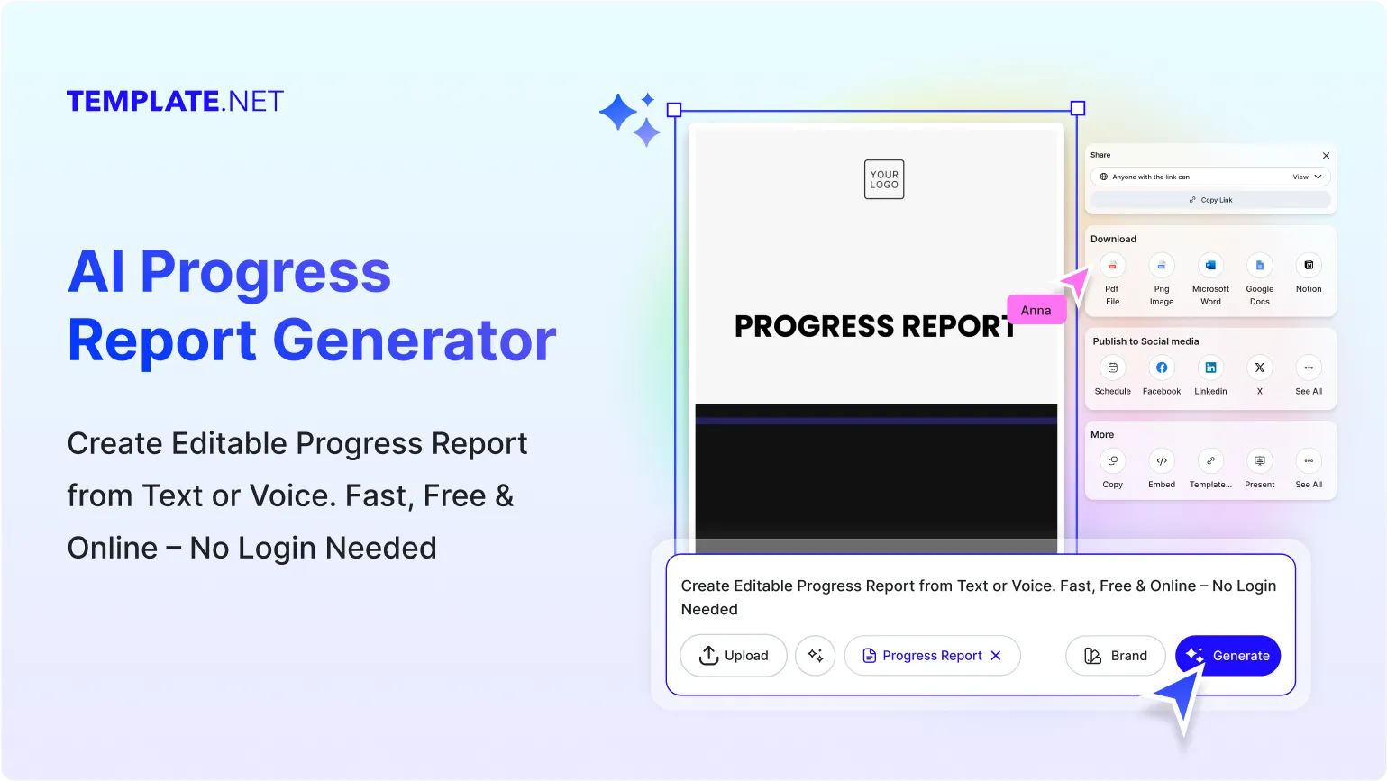 Free AI Progress Report Generator, Free Progress Report Maker Online
