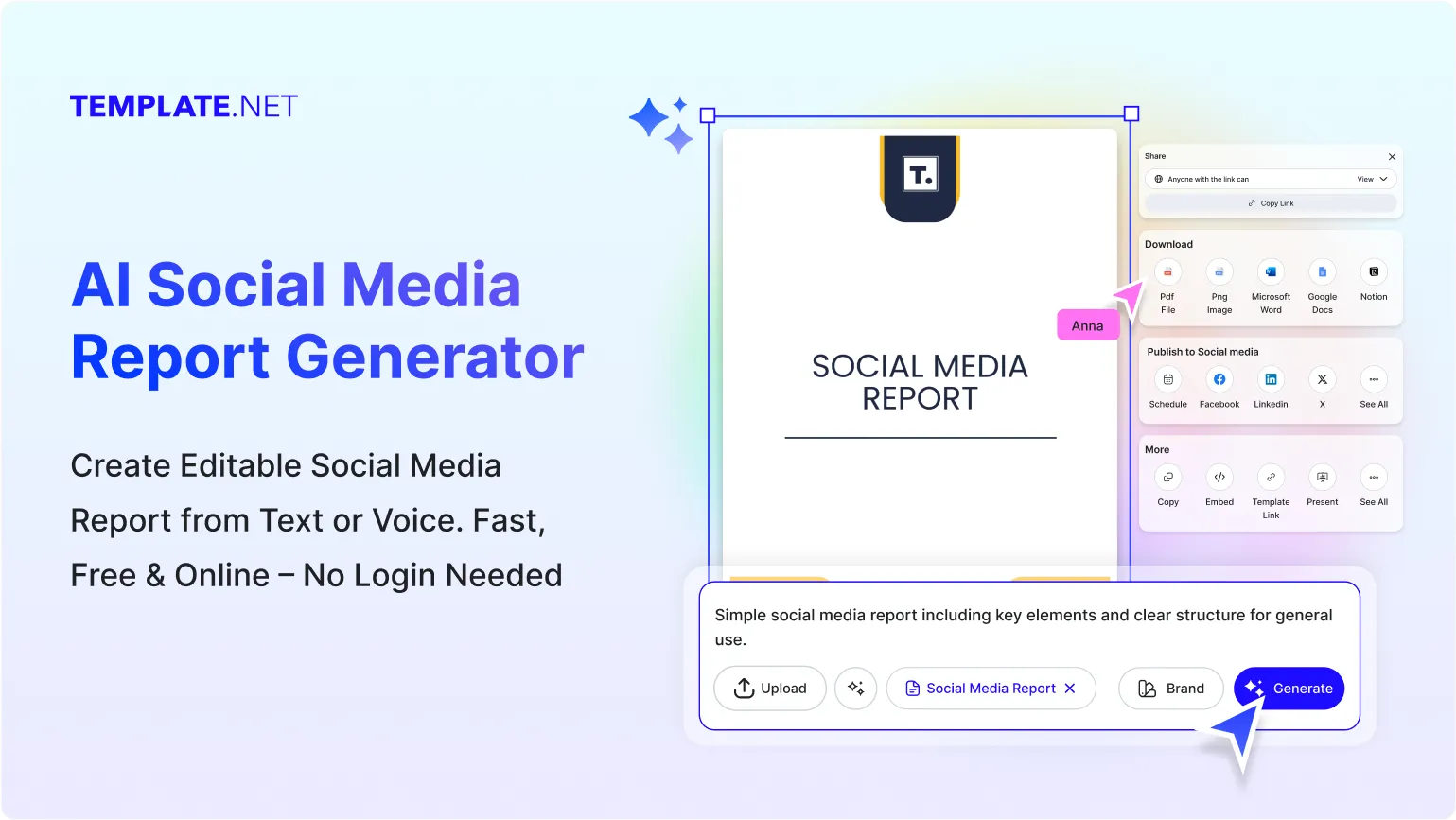 Free AI Social Media Report Generator, Free Social Media Report Maker Online