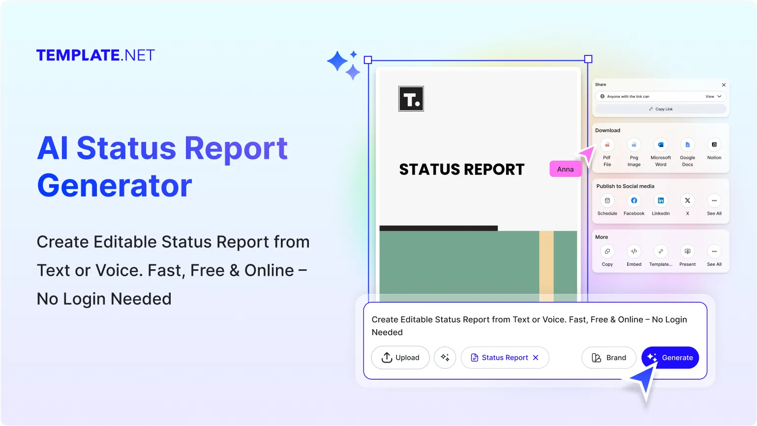 Free AI Status Report Generator, Free Status Report Maker Online
