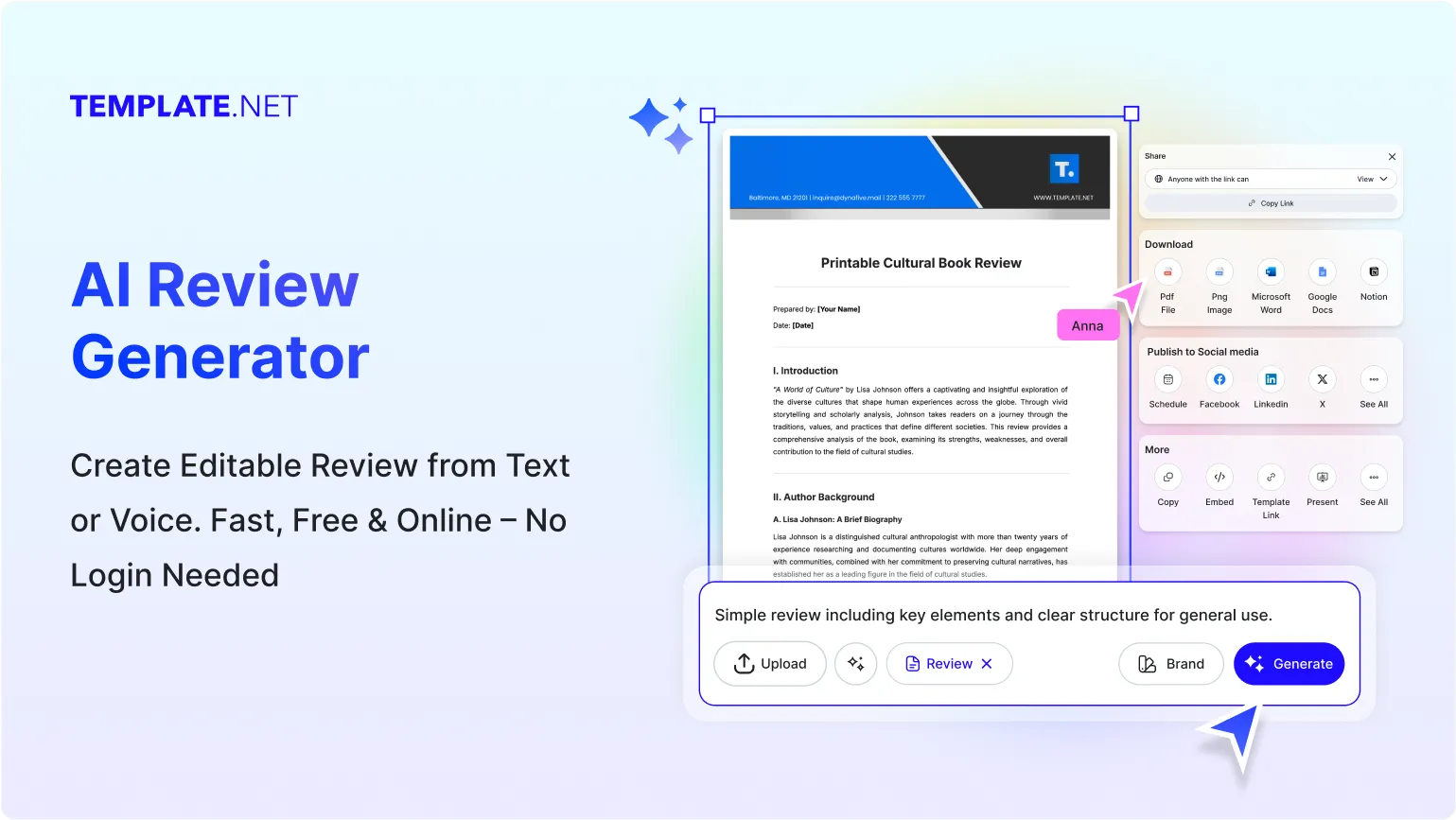 Free AI Review Generator, Free Review Maker Online