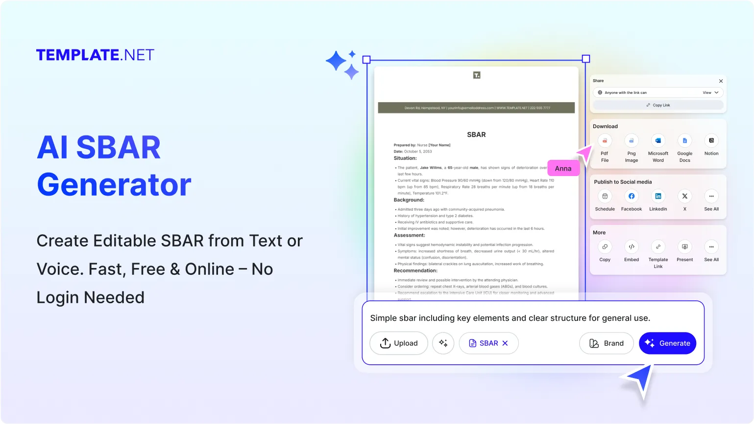 Free AI SBAR Generator, AI SBAR Format Maker Online