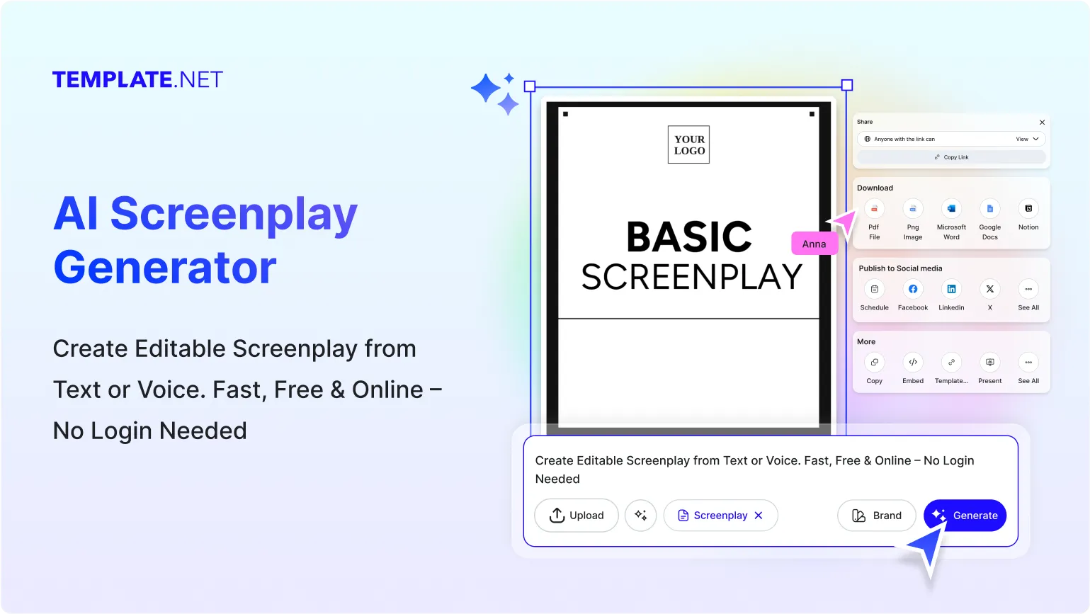 Free AI Screenplay Generator, Free Screenplay Script Maker Online