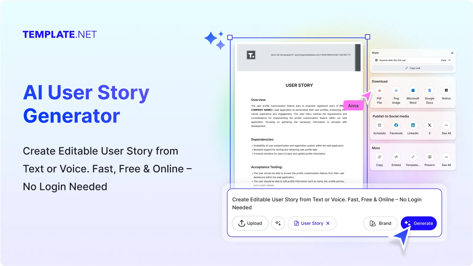 Free AI User Story Generator, Free User Story Maker Online