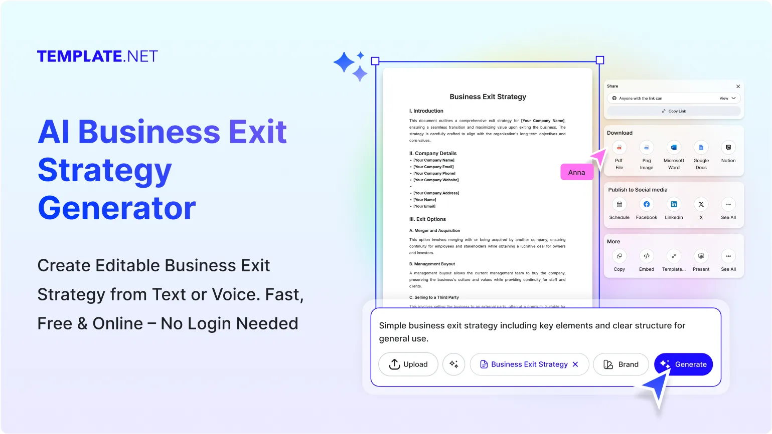 Free AI Exit Strategy Plan Generator, Free Exit Strategy Maker Online