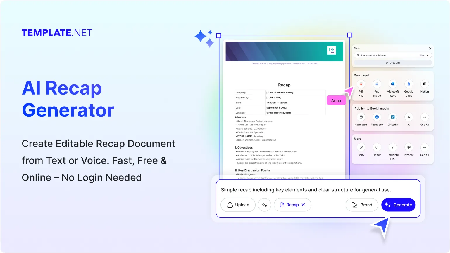 Free AI Recap Summary Generator, Free Recap Summary Maker Online