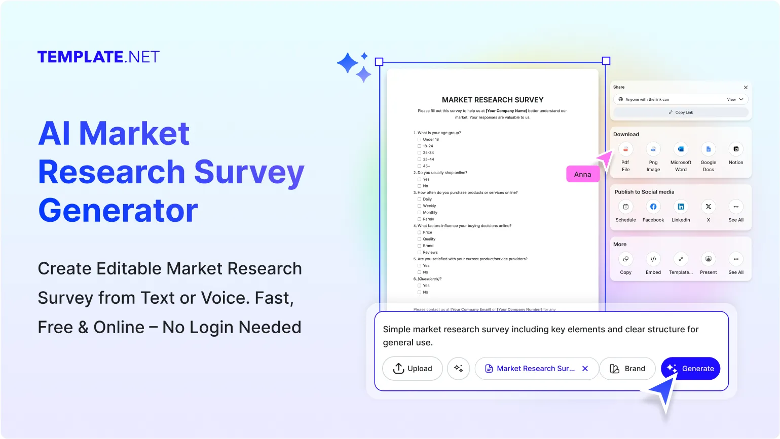 Free AI Market Research Survey Generator, Free Survey Maker Online