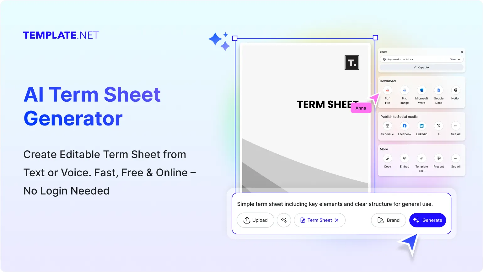 Free AI Term Sheet Generator, Free Term Sheet Maker Online