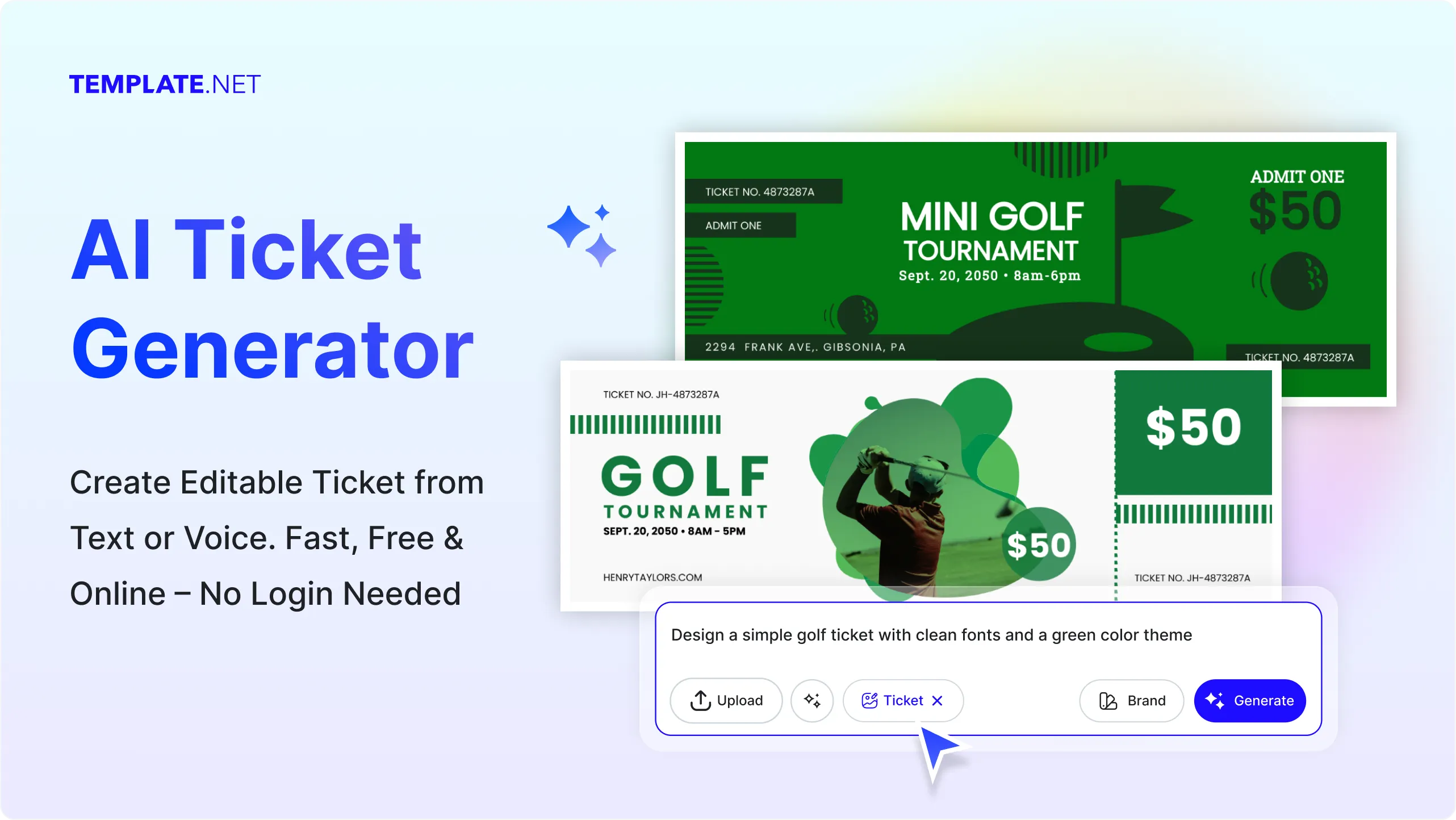 Free AI Ticket Generator, Free AI Ticket Maker Online