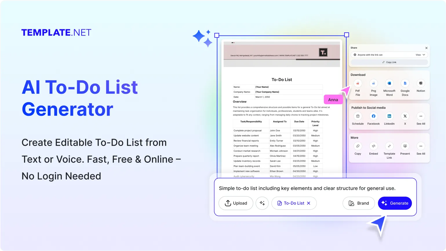 Free AI To Do List Generator, Free To Do List Maker Online	
