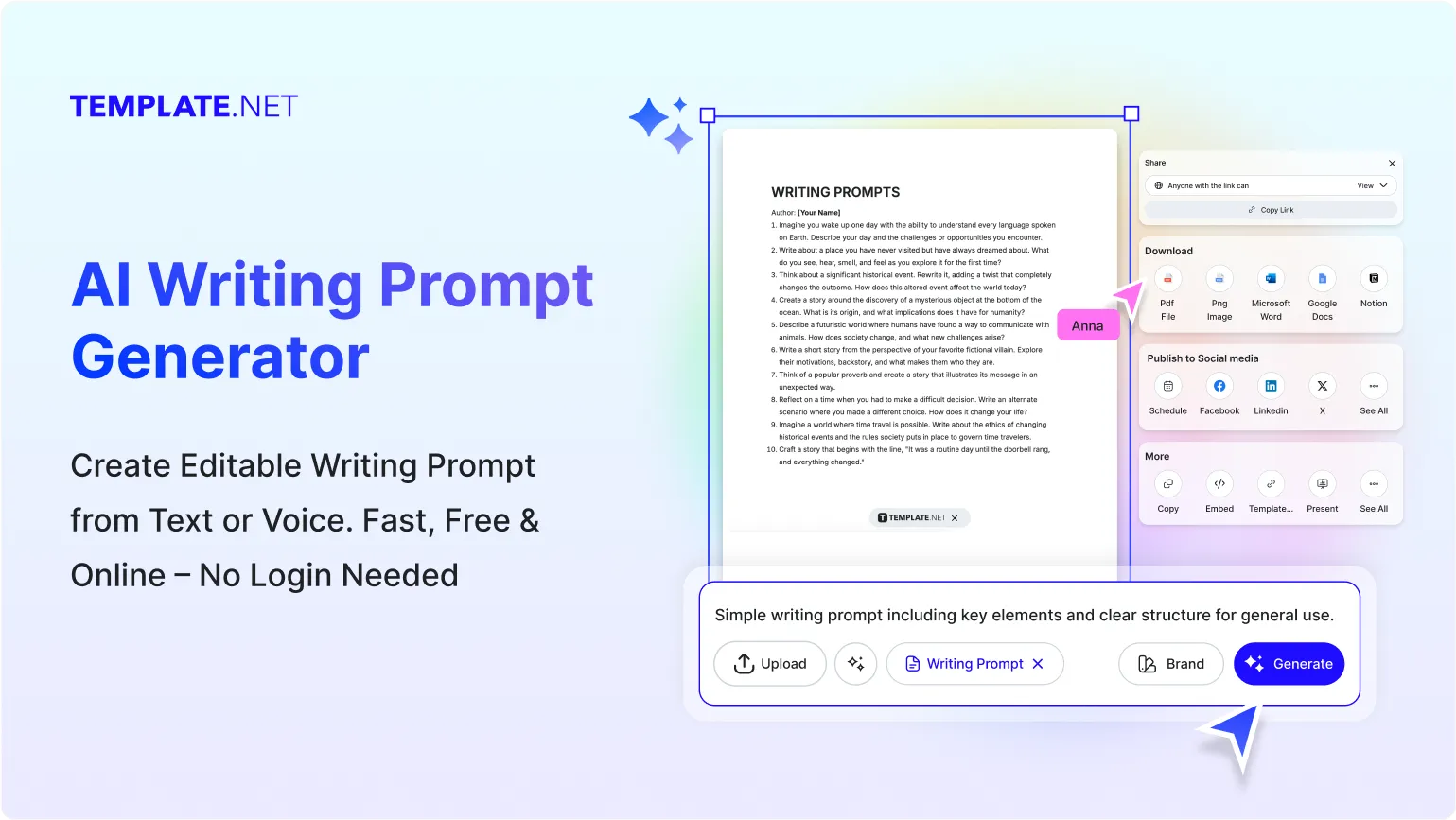 Free AI Writing Prompt Generator, Free Writing Prompt Maker Online