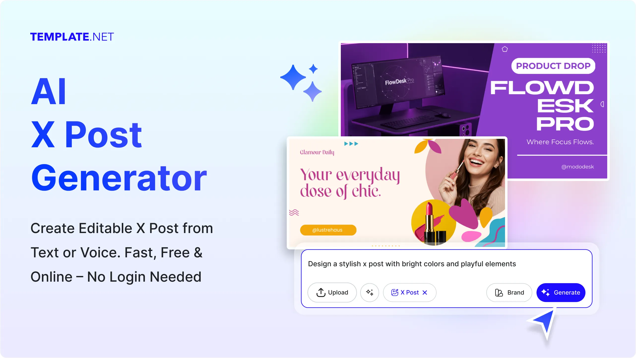 Free AI X Post Generator, Free X Post Maker Online