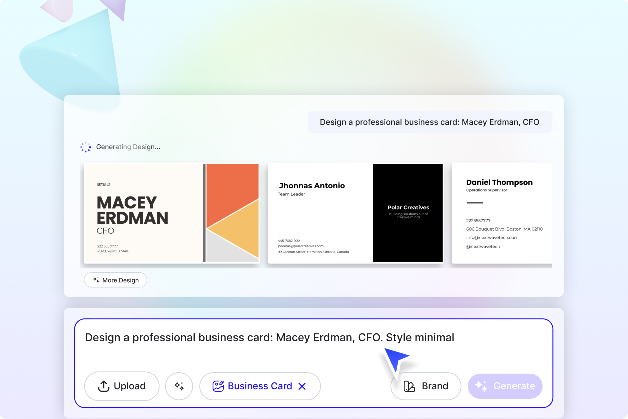 Free AI Business Card Generator, Free Business Card Maker Online