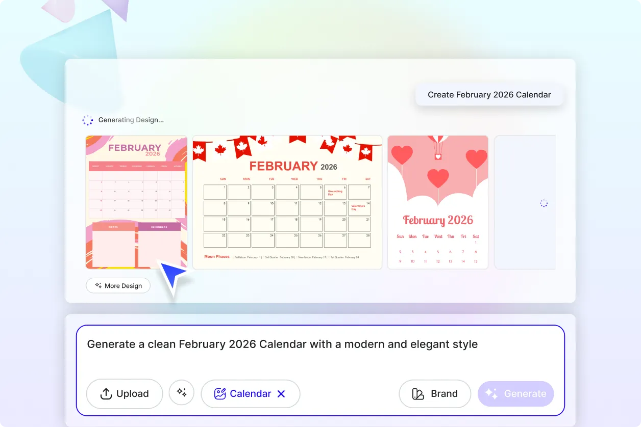 Free AI February Calendar Generator, Free AI February Calendar Maker 2025