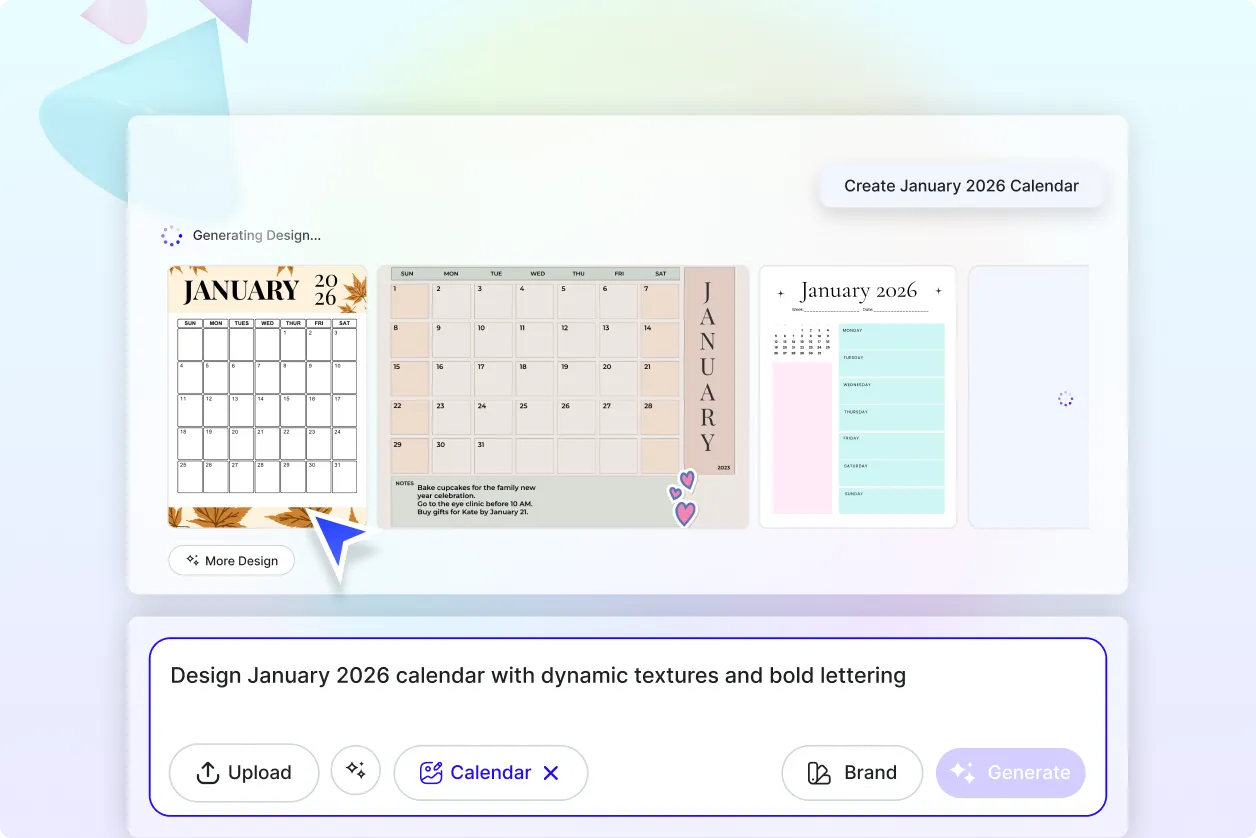 Free AI January Calendar Generator, Free AI January Calendar Maker 2025