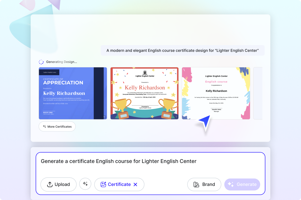 Free AI Certificate Generator, Free Certificate Maker Online