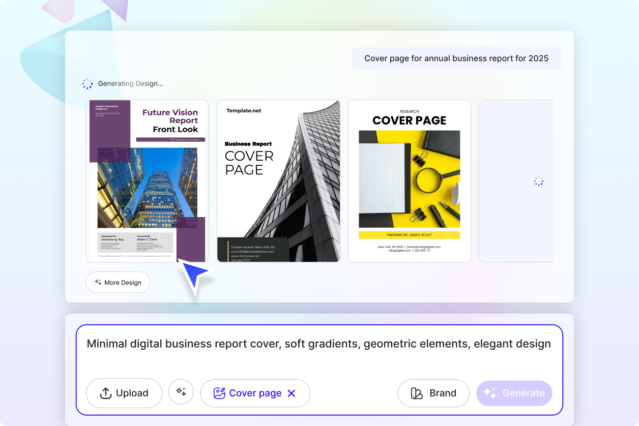 Free AI Cover Page Generator, Free Cover Page Maker Online