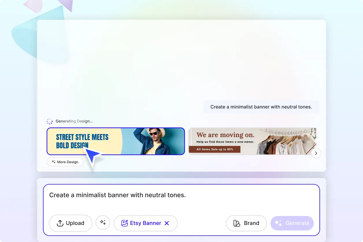 Free AI Etsy Banner Generator, Custom Etsy Shop Banner Maker Online