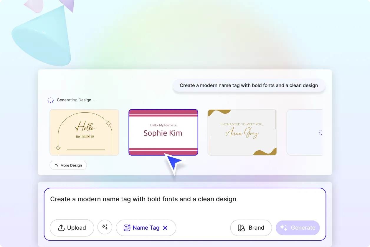 Free AI Name Tag Generator, Free Name Tag Maker Online