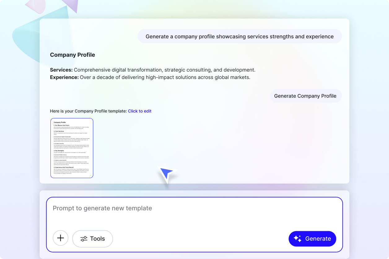 Free AI Company Profile Generator Online, AI Company Profile Maker [ No Signup ]